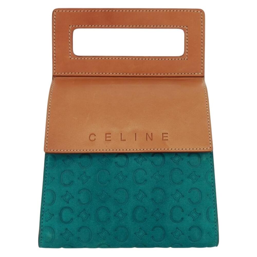 Celine Suede C Macadam Handbag Turquoise